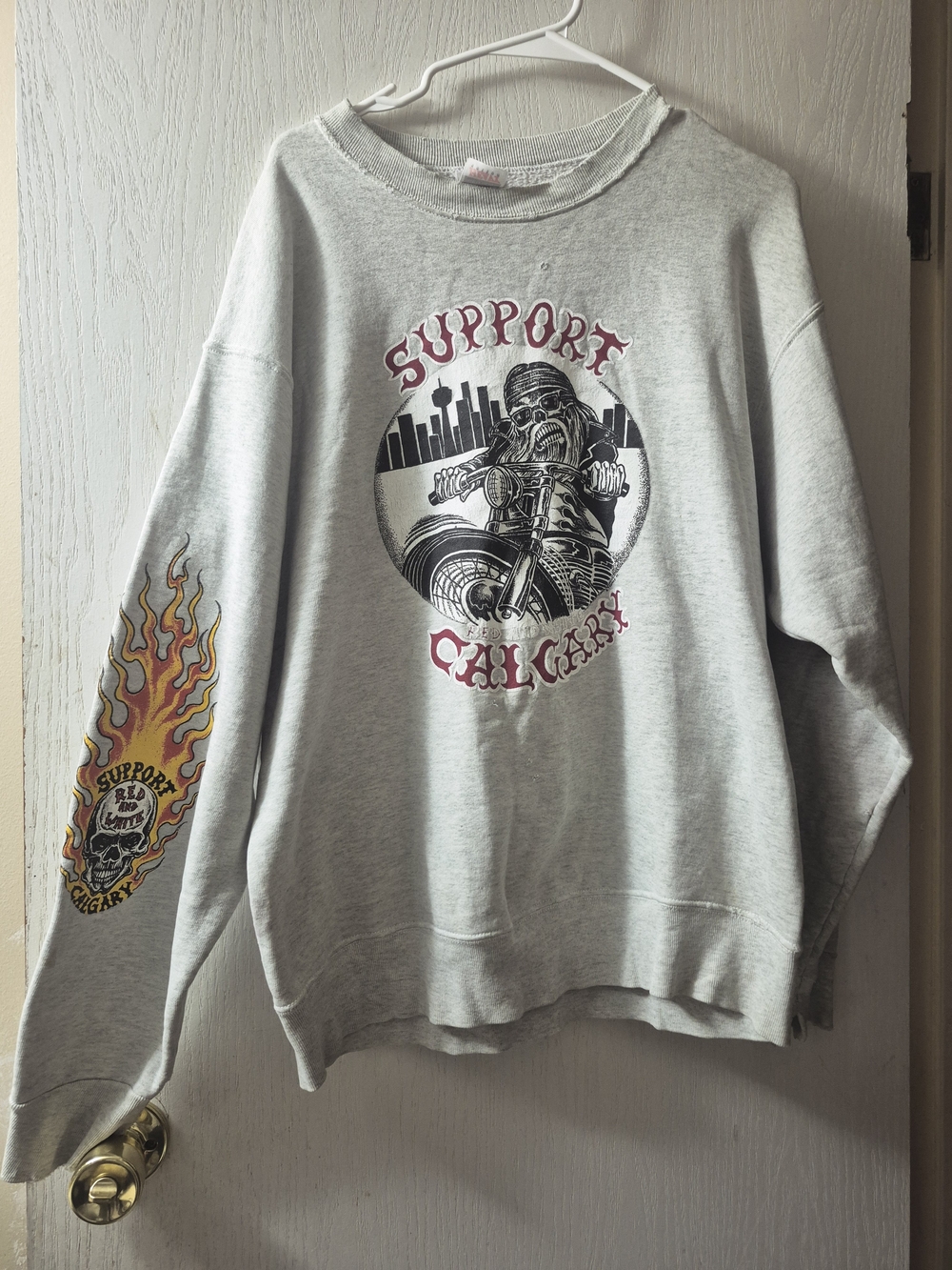 Support Calgary Graphic Crewneck Sweatshirt - Light Gray